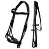 Exion Horse Dressage Bridle with Web Reins | Broad Anatomic Crownpiece, Crank Noseband & Browband & Reins with Hand Stoppers | Dressage Bridles for Horses view 1