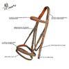 ExionPro Exion English Jumping Hunter Bridle with Removable Flash Noseband & Rubber Reins | Soft Padded Raised Snaffle Browband & Noseband | Anatomical Anti-Pressure Headpiece | Leather Horse Bridle view 4