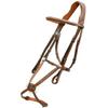 Exion Jumping Horse Bridle | Anatomical Figure 8 Bridle with Fancy Stitching & Padded Grackle Noseband | Rubber Grip Reins & SS Hadrware | English Tack for Equestrian Show & Training view 3