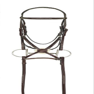 ARAMAS Fancy Raised Padded Figure-8 Bridle with Rubber Grip Reins