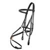 Exion Figure 8 Horse Bridle with Leather Laced Reins | English Jumping Bridle with Figure 8 Noseband | Black, Brown Equestrian Bridle for Horses, Cob, Pony & Oversize view 2