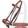 Exion Quick Change Snap English Bridle  Anatomical Poll Relief Jumping Bridle with Rubber Reins  Stainless Steel Fittings  Padded Wave Browband  Pony, Cob, Full, Extra Full view 2