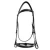 Exion Hunter Bridle with Laced Reins  Fancy Stitched English Snaffle Bridle | Premium European Leather Hunter Jumper Bridle with Stainless Steel Hardware | Color Black, Size Cob view 4