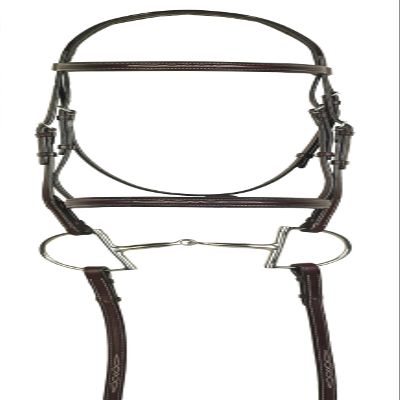 Aramas Fancy Raised Bridle/Reins Cobl Chocolate