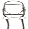 Aramas Fancy Raised Bridle/Reins Cobl Chocolate view 1