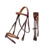 Exion Comfort Soft Lined Snaffle Hunter Jumping Bridle with Detachable Flash & Rubber Reins | Anatomical English Bridle for Horses (Oak Brown, Pony Size) view 1