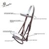 Exion White Shine Blings & Browband & Snaffle Bling Noseband & White Soft Lined Padded Bridle & Rubber Reins. | Browbands with Bling | Bling Browbands | English Tack for Horses view 4
