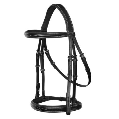ExionPro Exion 'Hercules' Hunter Bridle with Laced Leather Reins - English Horse Hunter Bridle for Horses
