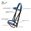 Exion Bling Bridle for Horses White & Dark Blue Bling Crystals Browband & Snaffle Noseband with Dark Blue Calf Padding & Rubber Reins | English Jumping Bling Bridle for Horses view 4