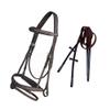 Exion Comfort Soft Lined Snaffle Hunter Jumping Bridle with Detachable Flash & Rubber Reins | Anatomical English Bridle for Horses (Choco Brown, Full) view 1