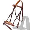 Exion Comfort Soft Lined Snaffle Hunter Jumping Bridle with Detachable Flash & Rubber Reins | Anatomical English Bridle for Horses (Oak Brown, Full) view 3