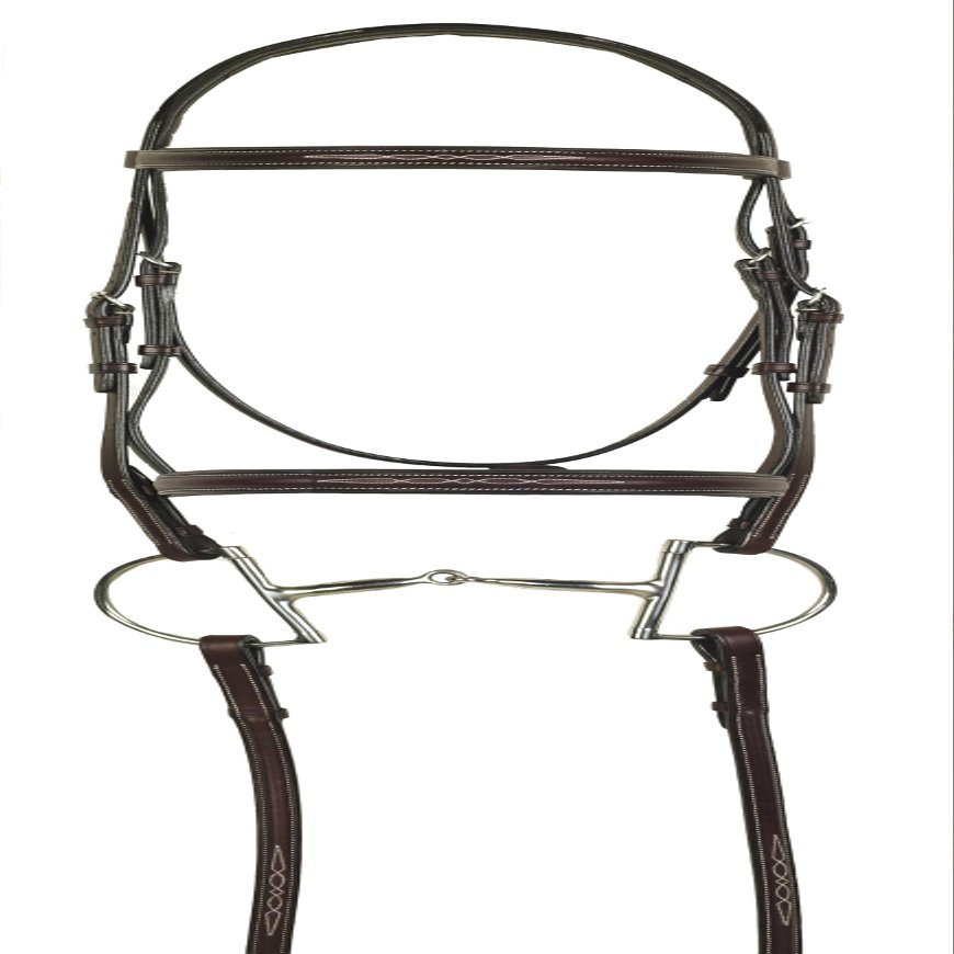 ARAMAS Fancy Raised Padded Bridle with Fancy Lace Reins