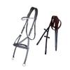 Exion Fancy Square Raised Bitless Leather Bridle with Crystal Diamond Brow Band and Stainless Steel Buckles | Equestrian Show Jumping Padded Bridle| English Horse Riding Premium Tack view 1