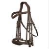 Exion Double Dressage Bridle Designed for Horses with Two Leather Reins view 2
