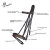 Exion Anti Pressure Cutback Crown Piece Soft Lined Browband and Crank Noseband Dressage Leather Bridle and Hand Stopper Leather Reins | Royal Dressage Bridle for Horses view 4