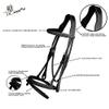 ExionPro Exion English Hunter Jumping Bridle for Horses with Removable Flash Soft Yet Strong Rubber Reins | Royal Hunter Bridle | English Bridle for Horses view 4