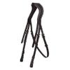 Exion Horse English Jumping Flash Bridle with Ergonomic Crownpiece, Soft Padded Anatomical Snaffle Noseband & Rubber Reins | Royal English Bridle (Choco Brown, Full) view 4