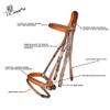 Exion Dressage Bridle with Anti-Pressure Crownpiece | Anatomical Padded Crank Noseband with Flash, Soft Browband & Web Reins with Hand Stoppers | Premium Leather Horse Bridle for Comfort & Control view 4
