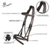 ExionPro Exion English Hunter Jumping Bridle for Horses with Removable Flash Soft Yet Strong Rubber Reins | Royal Hunter Bridle | English Bridle for Horses view 4