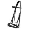 Exion Dressage Horse Bridle: Soft Lining, Anatomic Shape & Designer Stitching on Browband and Noseband Comes with Web Reins Equipped with a Hand-Stopper | Dressage Bridle for Horses view 2