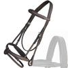 Exion Comfort Soft Lined Snaffle Hunter Jumping Bridle with Detachable Flash & Rubber Reins | Anatomical English Bridle for Horses (Choco Brown, Cob) view 3