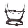 ExionPro Exion English Jumping Bridle for Horses with Combined Flash Noseband | Anatomical Monocrown Padded Headpiece & Rubber Reins | Black/Brown Show Bridle for Eventing & Training view 3