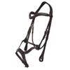 ExionPro Exion English Jumping Bridle for Horses with Combined Flash Noseband | Anatomical Monocrown Padded Headpiece & Rubber Reins | Black/Brown Show Bridle for Eventing & Training view 4
