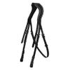 Exion Horse English Jumping Flash Bridle with Ergonomic Crownpiece, Soft Padded Anatomical Snaffle Noseband & Rubber Reins (Black, Full) view 4