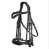 Exion Double Dressage Bridle Designed for Horses with Two Leather Reins view 2
