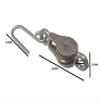 6 x Washing LINE Cable Rope Pulleys with Hook GALVANISED Steel view 2