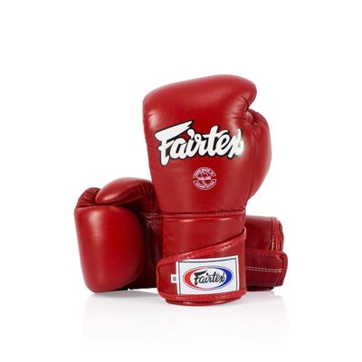 Fairtex BGV6 Angular Gloves: Premium Synthetic Leather Construction | Unique Design, Locked Thumb |Multi-Layer Padding |Ideal for Boxing, MMA, Kickboxing & More(Red/12oz)
