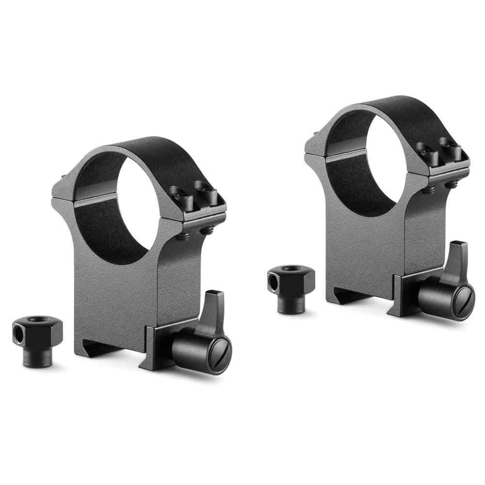 Professional Steel Ring Mounts 30mm, Extra High, With Lever (fitted) & Nut