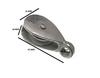 3 x Washing LINE Rope - Cord Pulleys 32MM GALVANISED Steel view 2