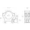 Professional Steel Ring Mounts 1", Low, With Lever (fitted) & Nut view 3