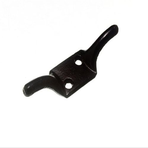 6 x Cleat Hooks Black for Rope Washing LINE Cord 100MM Black Metal