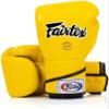 Fairtex BGV6 Angular Gloves: Premium Synthetic Leather Construction | Unique Design, Locked Thumb |Multi-Layer Padding |Ideal for Boxing, MMA, Kickboxing & More(Yellow/16oz) view 1