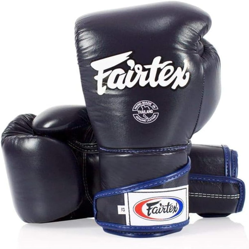 Fairtex BGV6 Angular Gloves: Premium Synthetic Leather Construction | Unique Design, Locked Thumb |Multi-Layer Padding |Ideal for Boxing, MMA, Kickboxing & More(Blue/14oz)