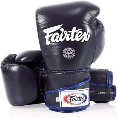 Fairtex BGV6 Angular Gloves: Premium Synthetic Leather Construction | Unique Design, Locked Thumb |Multi-Layer Padding |Ideal for Boxing, MMA, Kickboxing & More(Blue/16oz)