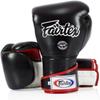 Fairtex BGV6 Angular Gloves: Premium Synthetic Leather Construction | Unique Design, Locked Thumb |Multi-Layer Padding |Ideal for Boxing, MMA, Kickboxing & More(Black/White/Red/12oz) view 1