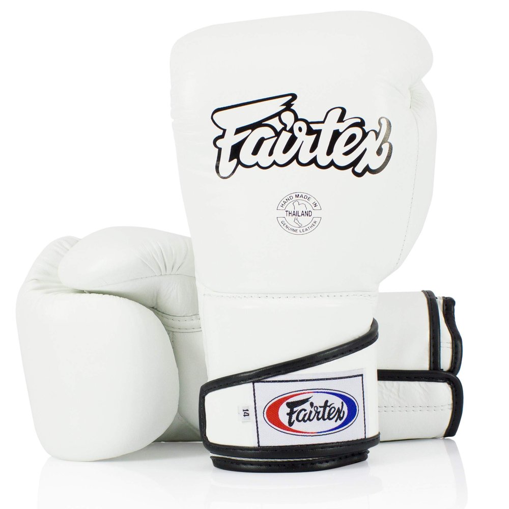 Fairtex BGV6 Angular Gloves: Premium Synthetic Leather Construction | Unique Design, Locked Thumb |Multi-Layer Padding |Ideal for Boxing, MMA, Kickboxing & More(White/12oz)