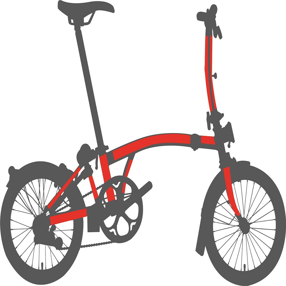 Bike shield Full Brompton Pack, Gloss Finish
