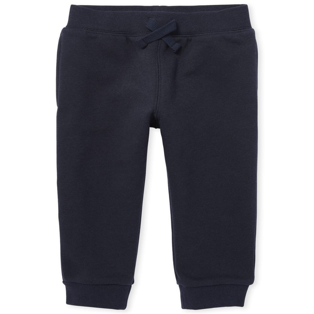 The Children's Place Baby Toddler Boys Active Fleece Jogger Pants, New Navy Single, 2T