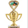 Crown Awards Broomball Trophy, 11" Gold Cup Broomball Trophies with Engraving Included, 5 Pack Prime view 1