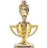 Crown Awards Military Trophy, 11" Gold Cup Female Military Trophies with Engraving Included, 10 Pack Prime view 1