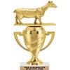 Crown Awards Goat Trophy, 11" Gold Cup Goat Trophies with Engraving Included, 5 Pack view 1