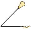 StringKing Womens Complete 2 Pro Defense Lacrosse Stick with Metal 3 Pro Shaft and Women's Type 4 Mesh (Black/Yellow) view 4