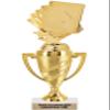 Crown Awards Poker Trophy, 11" Gold Cup Poker Trophies with Engraving Included, 10 Pack view 1