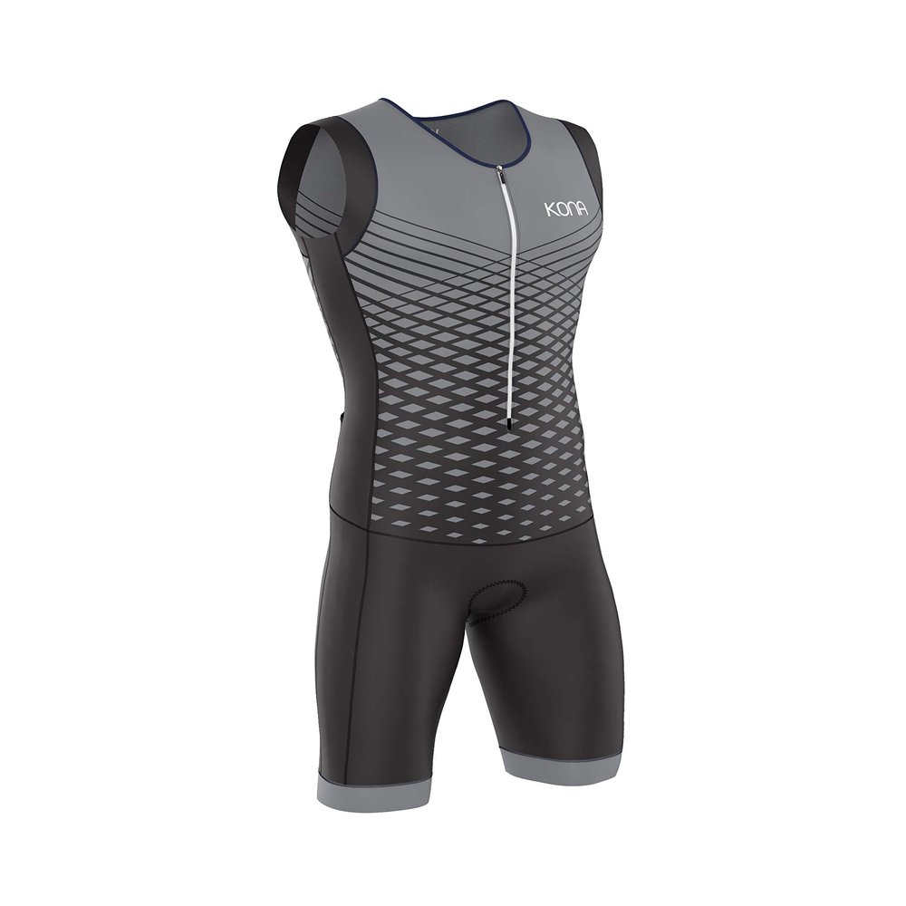 Team KONA Triathlon Race Suit (Small, Grey)