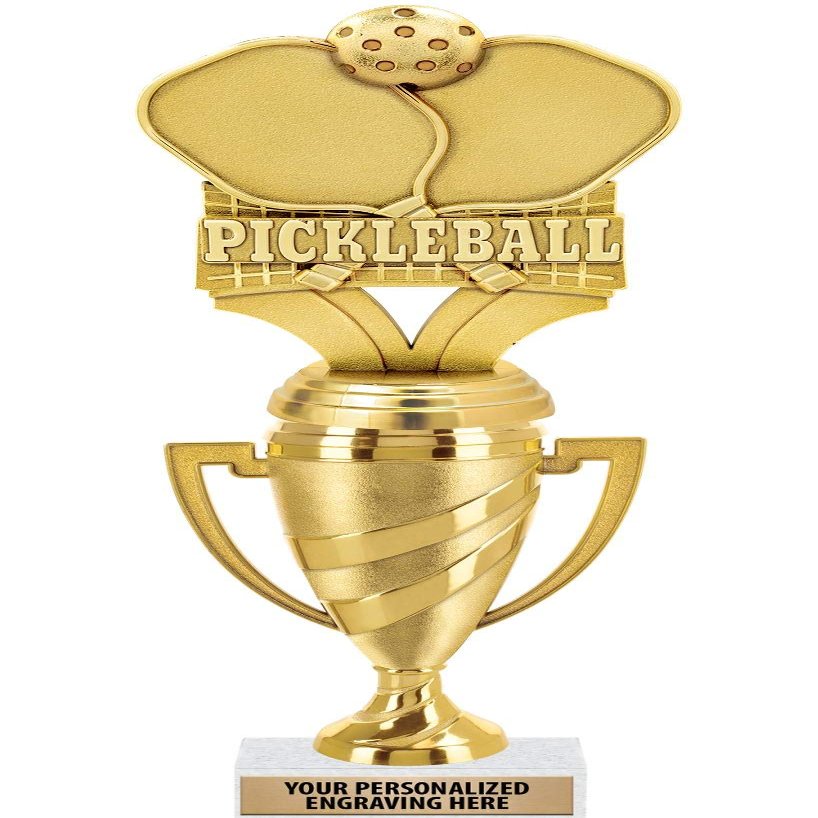 Crown Awards Pickleball Trophy, 11" Gold Cup Pickleball Trophies with Engraving Included, 1 Pack Prime