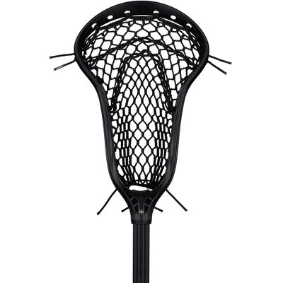 StringKing Womens Complete 2 Pro Defense Lacrosse Stick with Metal 3 Pro Shaft and Women's Type 4 Mesh (Black/Black)